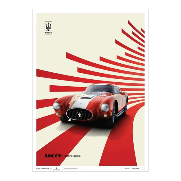 Design Poster A6GCS Berlinetta Rossa
