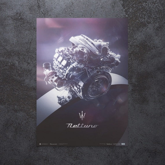 Poster Motore Nettuno - MC20 - The Ring - Edizione da Collezione
