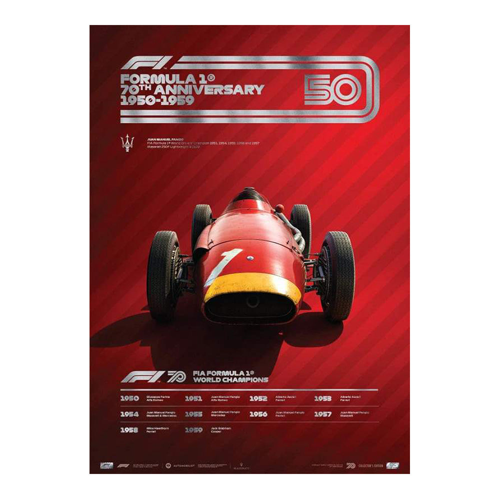 Poster 50s F1 Collector's Edition – MaseratiStore