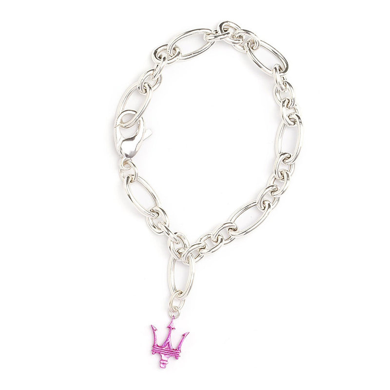 Pink Trident Charm Bracelet