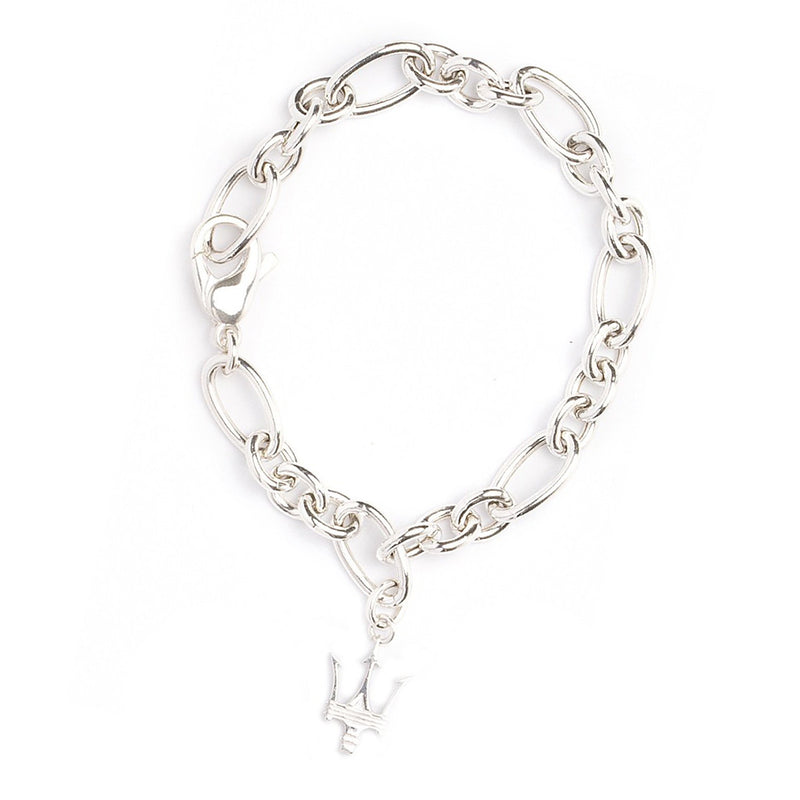 Silver Trident Charm Bracelet