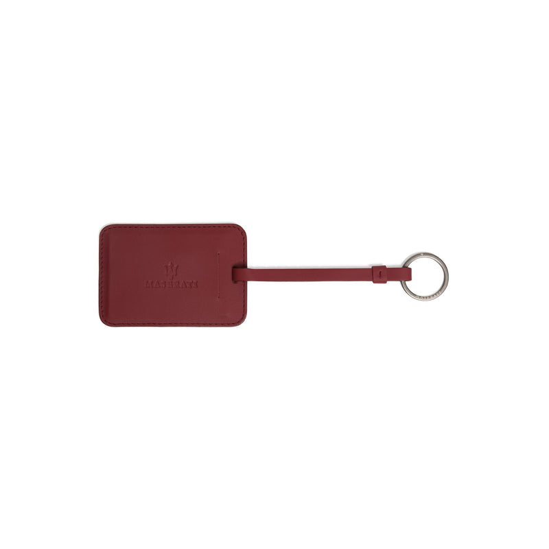 Red Leather Luggage Tag