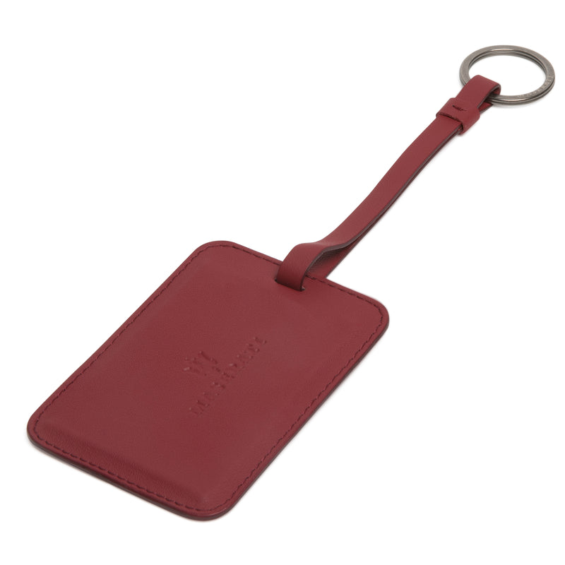 Red Leather Luggage Tag