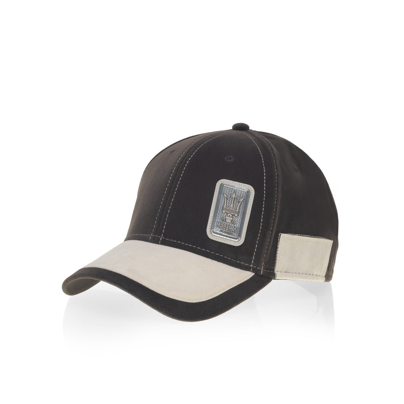 CASQUETTE EN VELOURS ANTHRACITE-BLANC