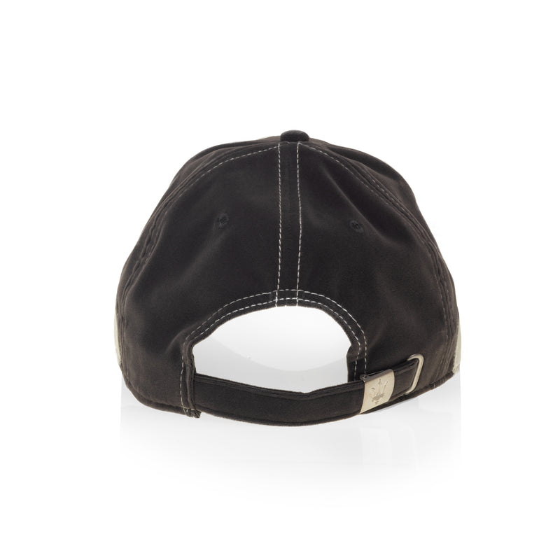 CASQUETTE EN VELOURS ANTHRACITE-BLANC