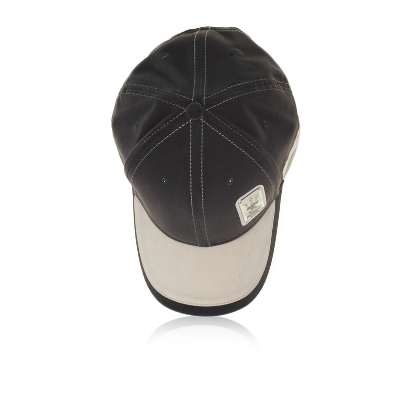 CASQUETTE EN VELOURS ANTHRACITE-BLANC