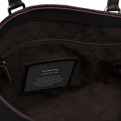 PELLETESSUTA™ black tote bag by Zegna