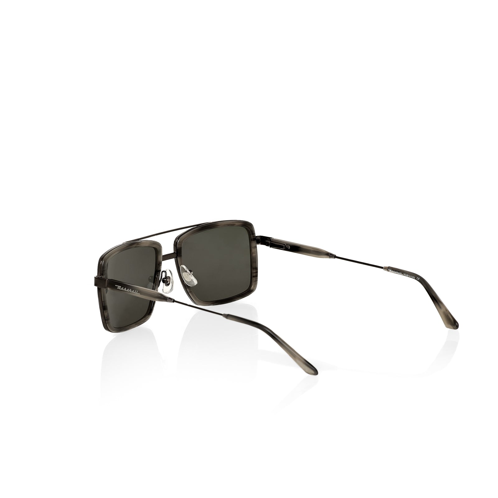 Herren Sonnenbrille aus Acetat und Stahl, grüne Gläser (ms50402  