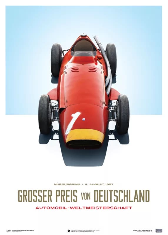 Design Poster 250 F Fangio Grand Prix d’Allemagne