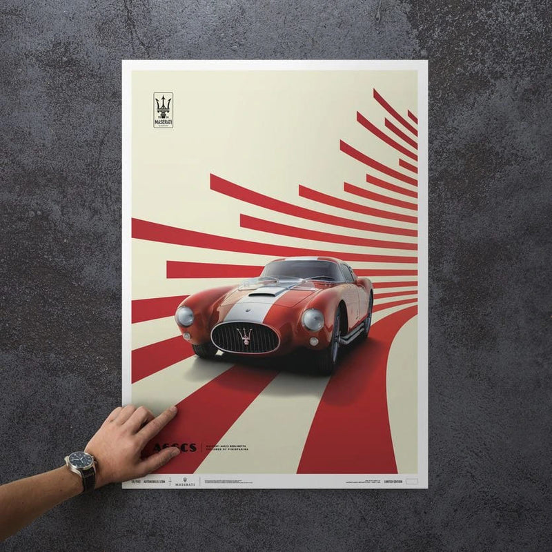 Design Poster A6GCS Berlinetta Rossa