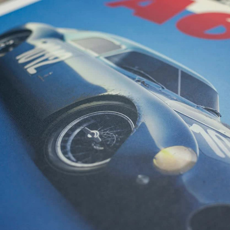 Design Poster A6GCS Berlinetta Blu