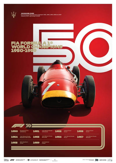 Poster 50s F1 Limited Edition – MaseratiStore