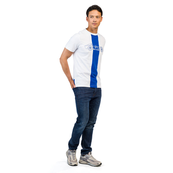 T61 T-Shirt für Herren in Weiß und Blau 