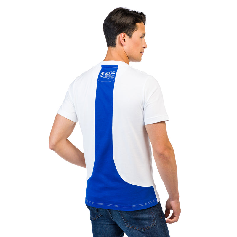 T-Shirt T61 bianca e blu Uomo 