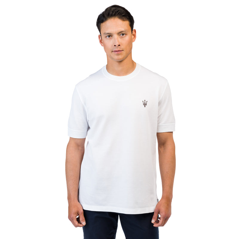 Zegna X Maserati Off White Cotton T- Shirt