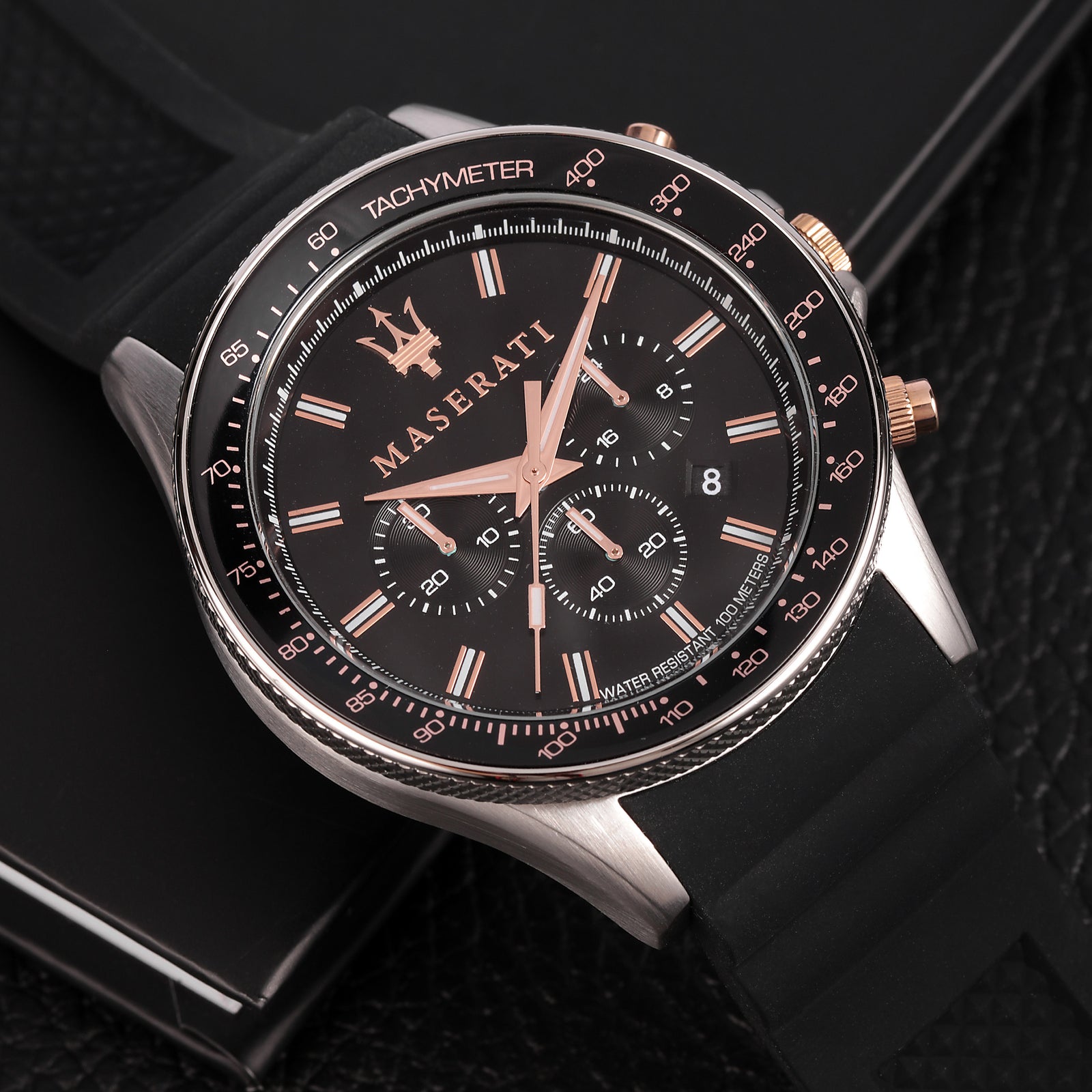 Black Chrono Sfida Watch (R8871640002) – MaseratiStore