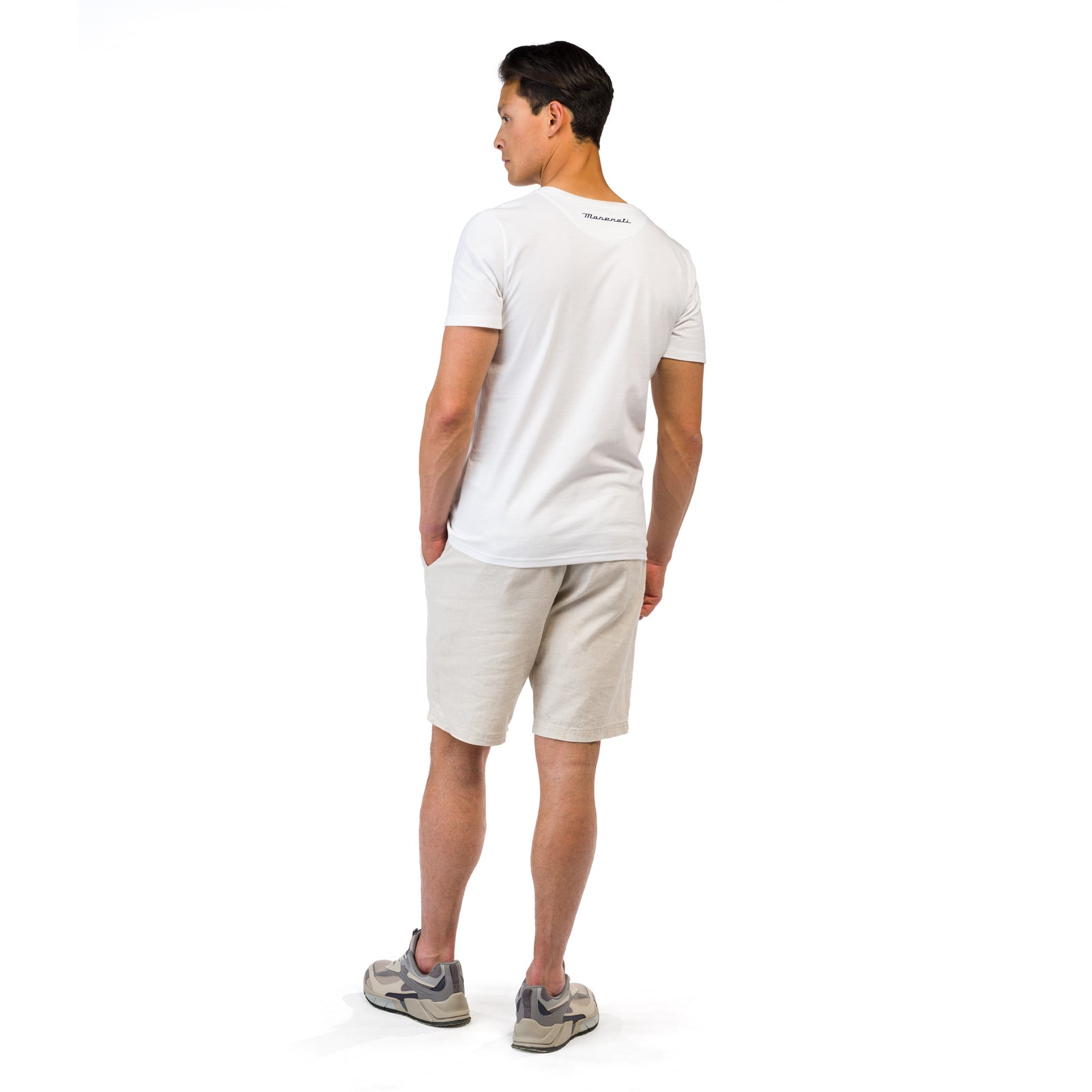White Unisex T-Shirt with Maxi Maserati Trident – MaseratiStore