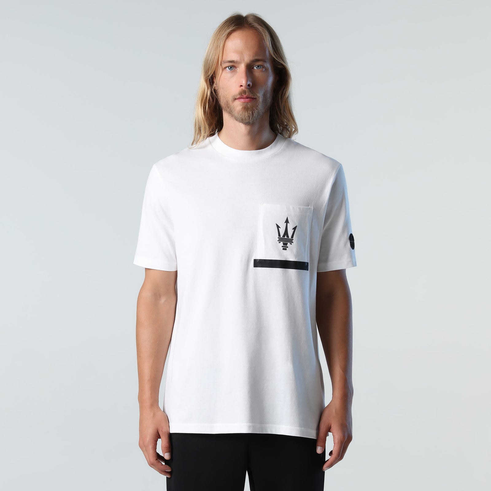 White Pocket Organic Jersey T-Shirt – MaseratiStore