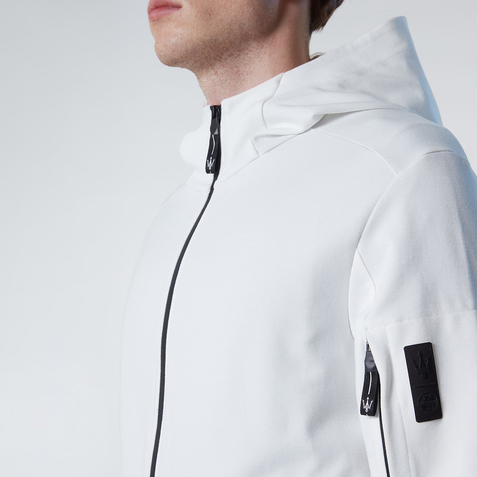 White Full-Zip Hoodie – MaseratiStore