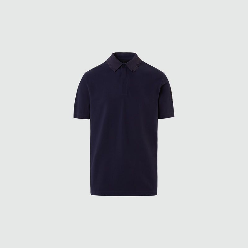 Navy Blue Technical Piqué Polo Shirt