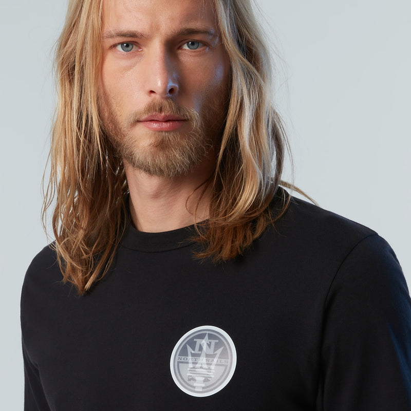 Black T-shirt with Hologram Chest