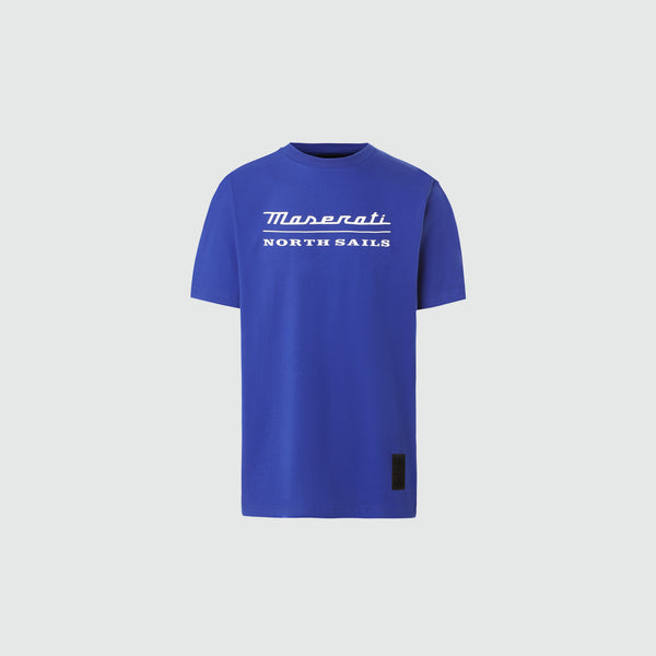 Electric Blue T-shirt with Paint Splash
