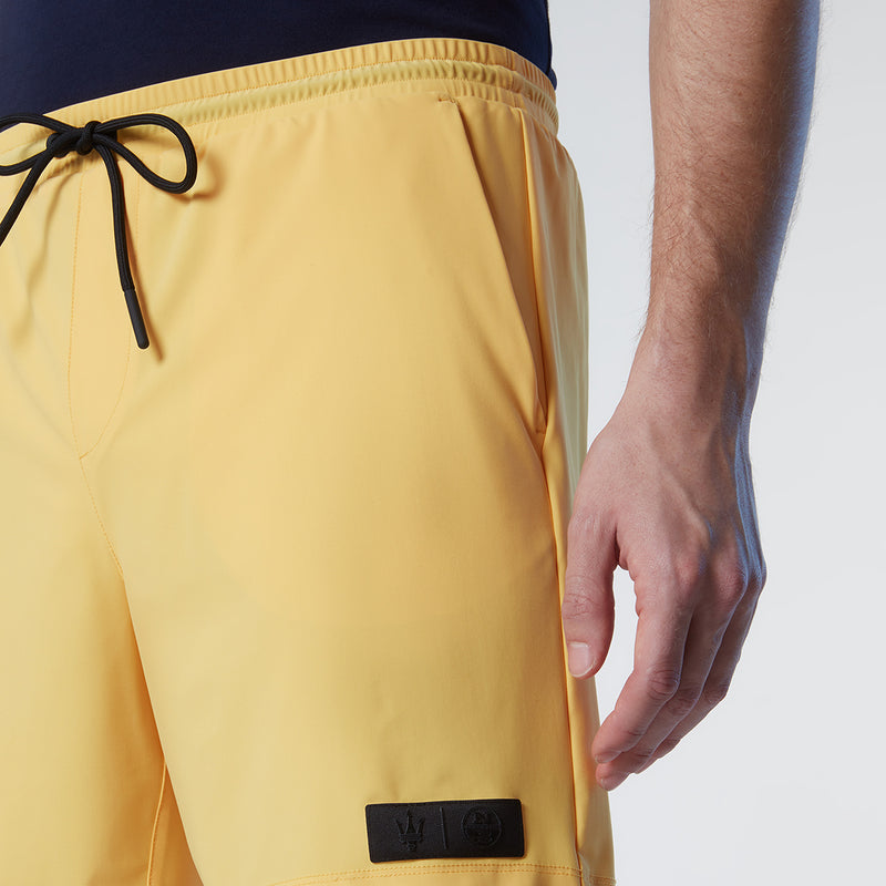 Yellow Recycled Fabric Beach Shorts