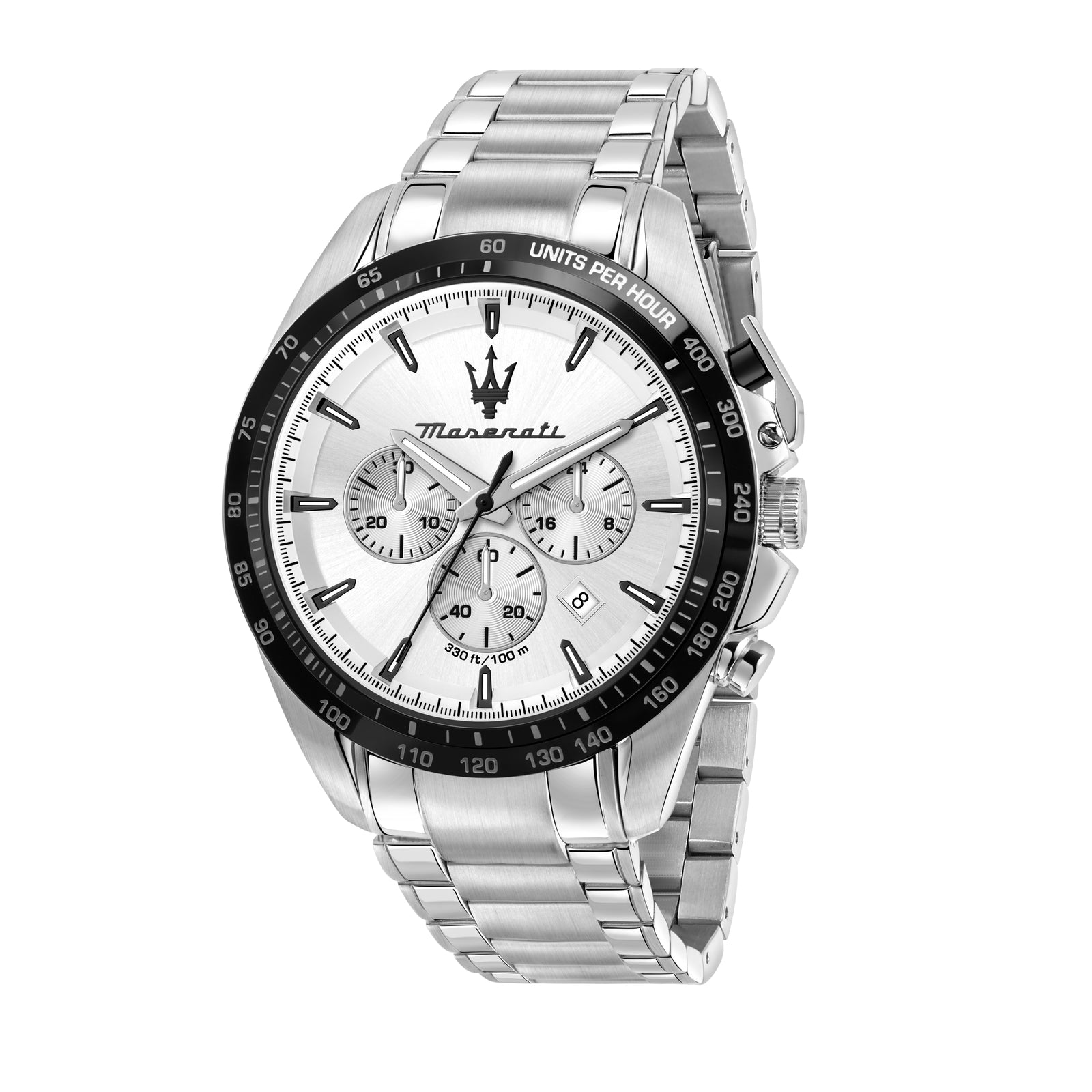 Traguardo Chrono Watch - Silver (R8873612049) – MaseratiStore