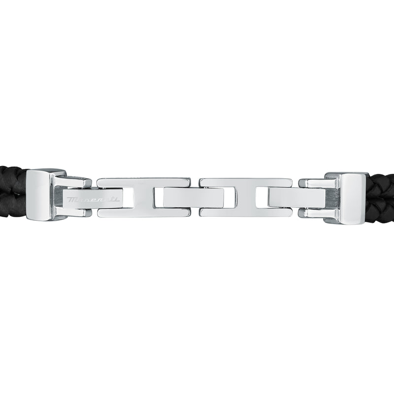 Bracelet in Recyclied Black Leather (JM422AVE13)