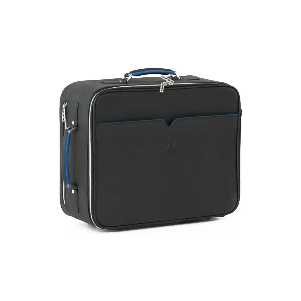 Granturismo small leather Trolley, black leather/blue trims