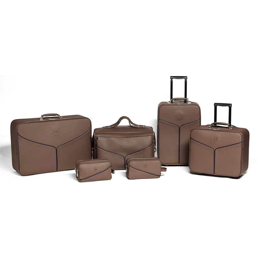 Set di Valigie Rigide ABS, 4 Pezzi S M L XL con Beauty Case, Crema Marrone | Leroy Merlin