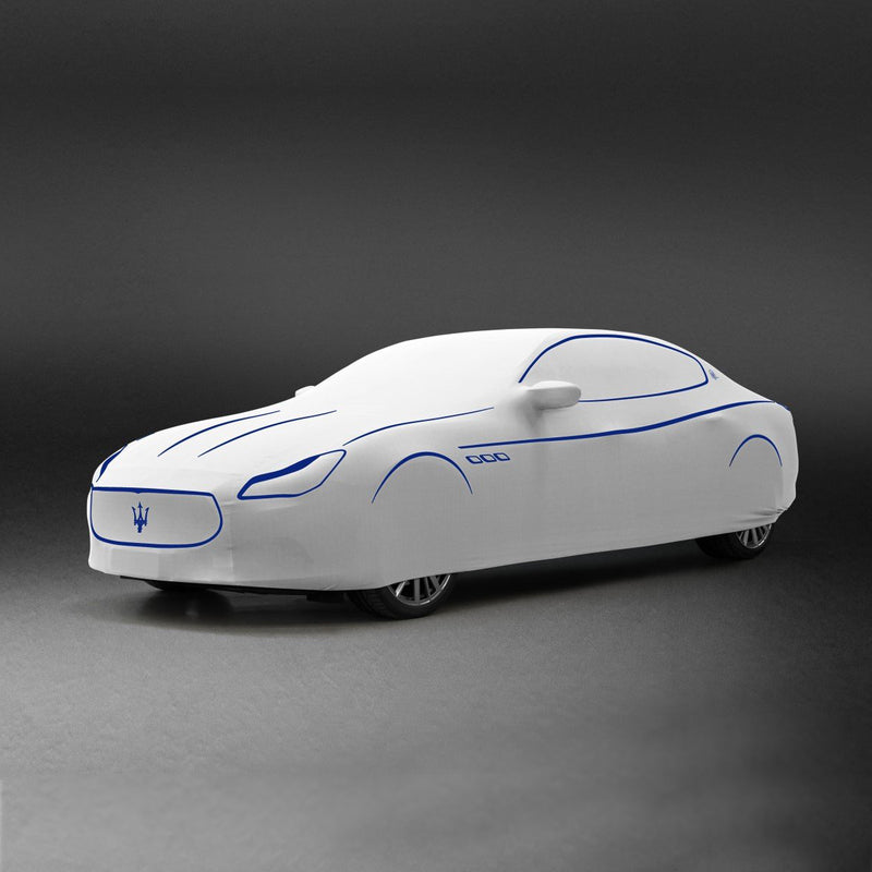 Copriauto Impermeabile Traspirante Per Maserati Quattroporte 2013-2024, Telone Con Cerniera E Protezione UV, Antigraffio